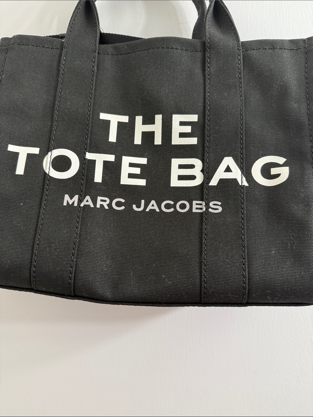 Marc Jacobs Black The Tote Bag Canvas Tote with Logo - Picture 2 of 14